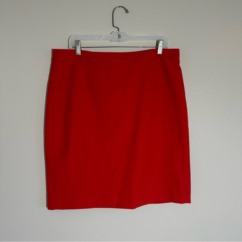 J. Crew Red Mini Pencil Skirt for Work